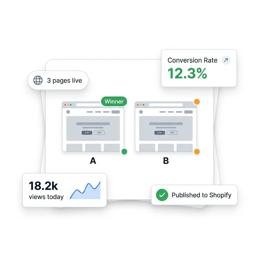 From product brief to live page in under 4 minutes.